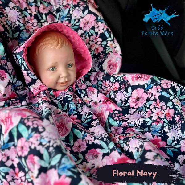 Poncho Floral Navy