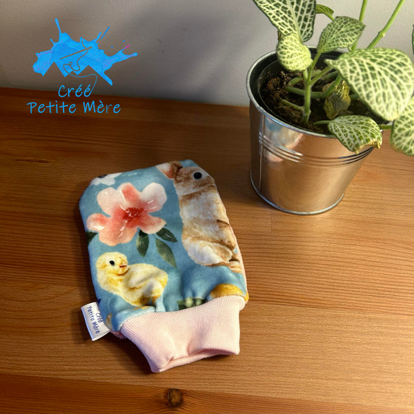 Gant De Bain Poussin Fleuri