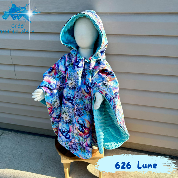 Poncho Softshell  626 Lune + Capuchon Amovible