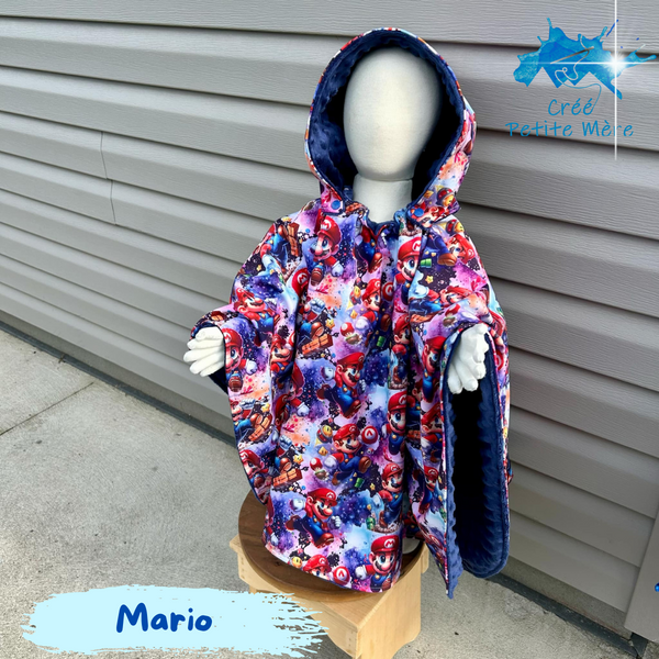 Poncho Softshell Mario + Capuchon Amovible