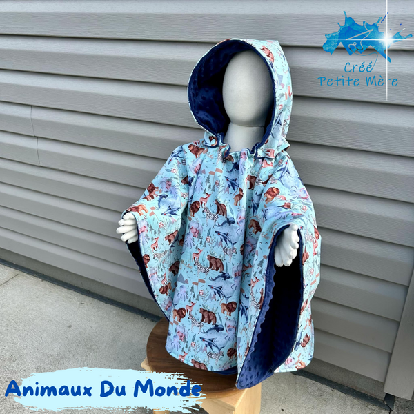 Poncho Animaux Du Monde