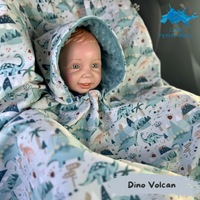 Poncho Softshell Dino Volcan + Capuchon Amovible