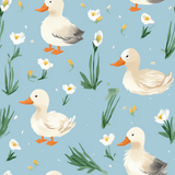 Poncho Canard Fleuri