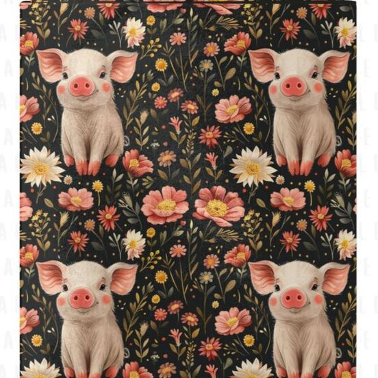 Poncho Cochon Fleuri